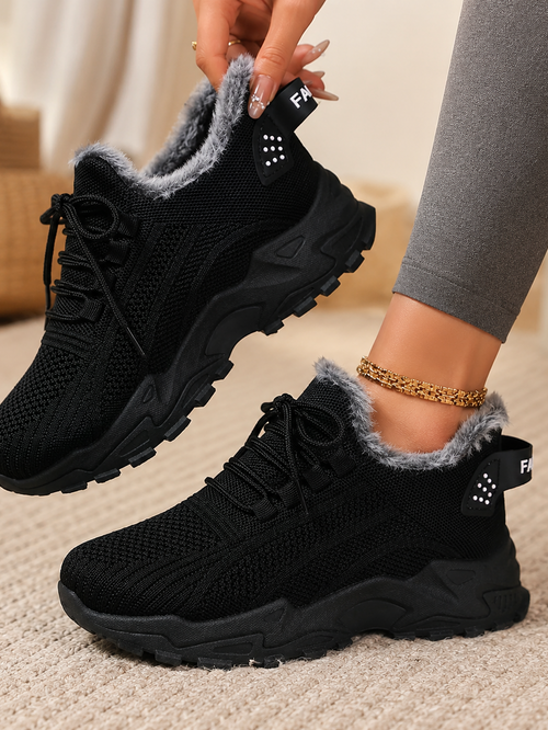 Zapatillas de Invierno con Forro de Felpa — Mujer