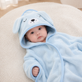 Toalla Poncho Bebé - Celeste Diseño 1