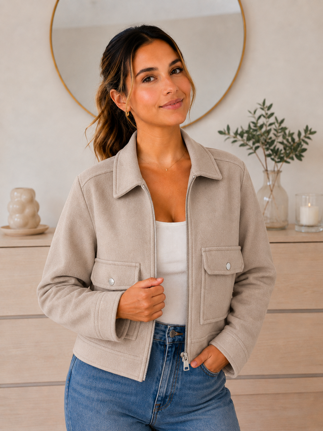 Chaqueta Beige