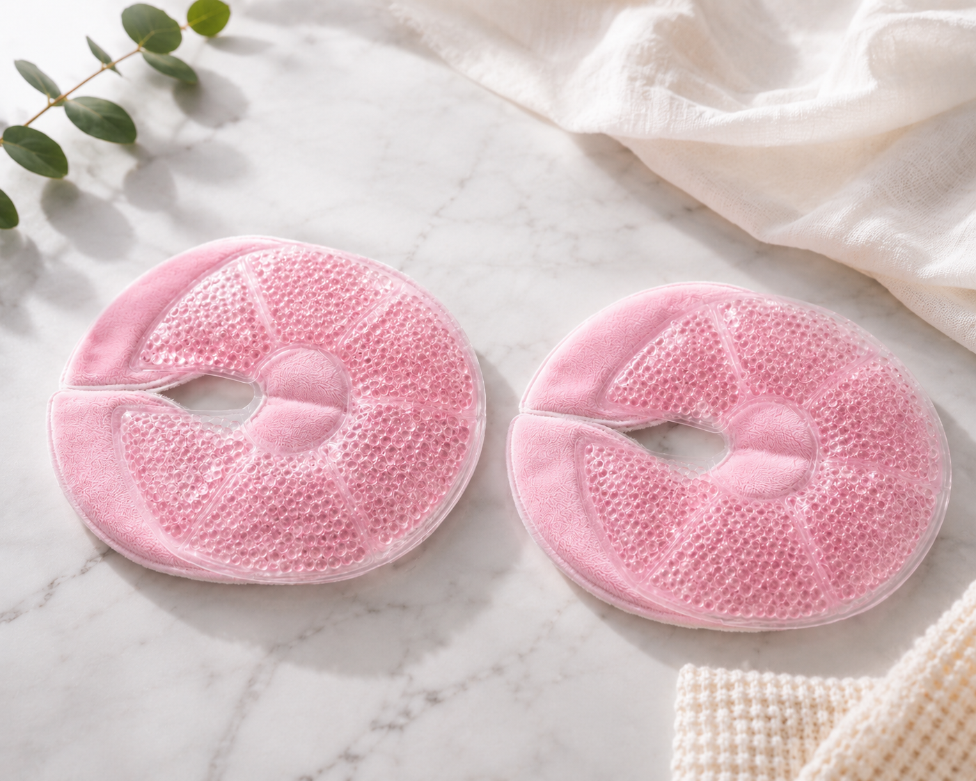 Compresas de Gel para Senos — Rosa