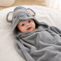 Toalla Poncho Bebé - Gris Diseño 1
