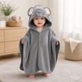 Toalla Poncho Bebé - Gris Diseño 1 Vista 2