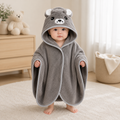 Toalla Poncho Bebé - Gris Diseño 2 Vista 2