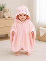 Toalla Poncho Bebé - Rosa Diseño 1 Vista 2