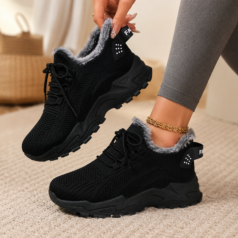 Zapatillas de Invierno con Forro de Felpa — Mujer